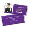 12ct Personalized Graduation Party Favors Engraved Chocolate Bars with Photo - Congrats (12 Count) - Purple view 2