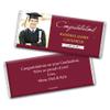 12ct Personalized Graduation Party Favors Engraved Chocolate Bars with Photo - Congrats (12 Count) - Maroon view 2