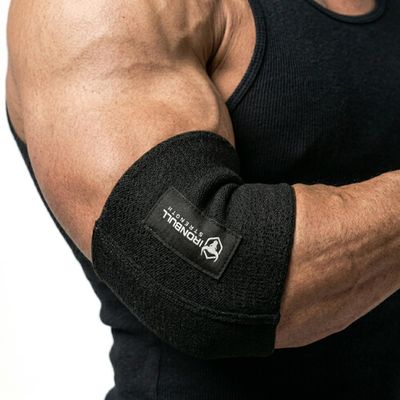 Iron Bull Strength Compression Elbow Sleeves for Lifting (Black, 12.5") - Maximum Compression for Bigger Bench Press PRs