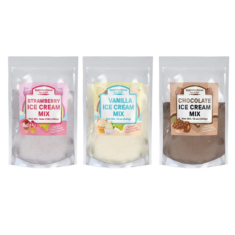 Unpretentious Soft Serve Ice Cream Mix Bundle, Rich & Creamy, Homemade Ice Cream, Single Serving
