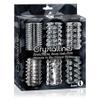 Sexy, Kinky Gift Set Bundle of Couture Clips Dove Gray Nipple Clamp and Icon Brands Crystalline TPR Cock Sleeves, 6 Pack, Clear view 4