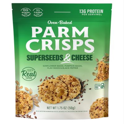 Parm Crisps Snacks, Oven-Baked Superseeds & Cheese Snack, 1.75 oz (Pack of 12)
