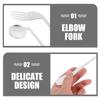 2 Pcs/ set Angled Fork Spoon Ergonomic Fork Curved Utensil Angled Fork Eating Feeding Curved Spoon for Elderly Patients, Right Hand view 2