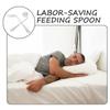 2 Pcs/ set Angled Fork Spoon Ergonomic Fork Curved Utensil Angled Fork Eating Feeding Curved Spoon for Elderly Patients, Right Hand view 3