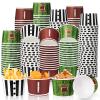 150 Pieces Football Paper Ice Cream Cups Game Day Party Supplies Disposable Ice Cream Bowls Paper Dessert Soup Bowls for Hot or Cold Food, Kids Football Theme Party Baby Shower Decoration, 8 oz view 1