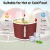 150 Pieces Football Paper Ice Cream Cups Game Day Party Supplies Disposable Ice Cream Bowls Paper Dessert Soup Bowls for Hot or Cold Food, Kids Football Theme Party Baby Shower Decoration, 8 oz view 3