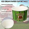 150 Pieces Football Paper Ice Cream Cups Game Day Party Supplies Disposable Ice Cream Bowls Paper Dessert Soup Bowls for Hot or Cold Food, Kids Football Theme Party Baby Shower Decoration, 8 oz view 4