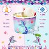 150 Pieces Mermaid Party Supplies Mermaid Cups Paper Ice Cream Disposable Snack Bowls Paper Dessert Soup Bowls for Hot or Cold Food, Kids Ocean Theme Party Baby Shower Decoration, 8 oz view 3