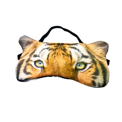 3D Cute Animal Funny Sleep Eye Mask for Men Women, Soft Plush Tiger Blindfold Sleeping Mask for Plane Travel Yoga Office Snap Nap Eye Cover Eyeshade