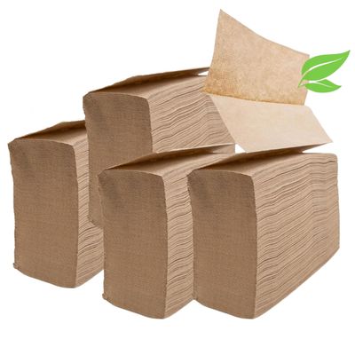 1250ct Brown Organic Unbleached Z-Fold Paper Towels | 100% Post-Consumer Waste, Sustainable Multifold Towels Bulk | Commercial Tri-Fold Recycled Paper Towels for Office, Bathroom, Kitchen Use