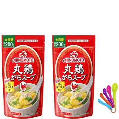 Ajinomoto Seasoning Japanese Chicken Stock Powder 200g Pack Of 2 Including Measuring Spoon