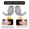 Swimming Ear Plugs, Ear Plugs for Sleeping Noise Cancelling Soft Reusable Waterproof Ear Plugs Silicone Noise Reduction Earplug for Adults Swimming Surfing Showering for Quiet Studying (Grey) view 2