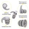 Swimming Ear Plugs, Ear Plugs for Sleeping Noise Cancelling Soft Reusable Waterproof Ear Plugs Silicone Noise Reduction Earplug for Adults Swimming Surfing Showering for Quiet Studying (Grey) view 3