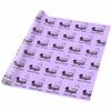InterestPrint Custom Graduation Wrapping Paper Black Glitter Hat Text Purple Customized Name Gift Wrapping Paper,Gift Wrap Roll for Daughter Son on Graduation Day view 4