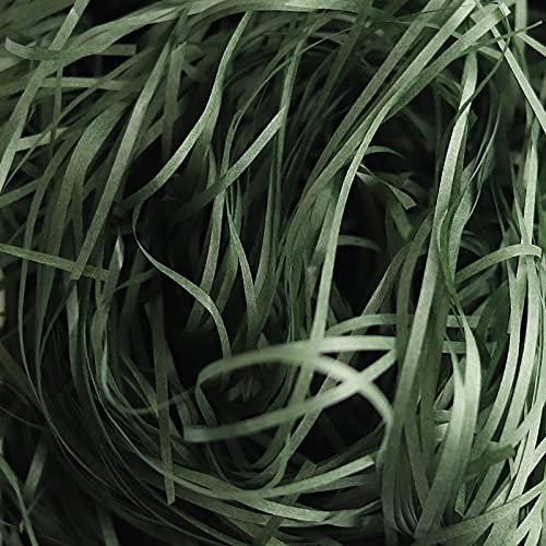 Shredded Crinkle Paper Raffia Filler DIY Wedding Party Gift Box Candy Material Packaging Filler 100g (Color : 36 Army Green, Size : 100g)
