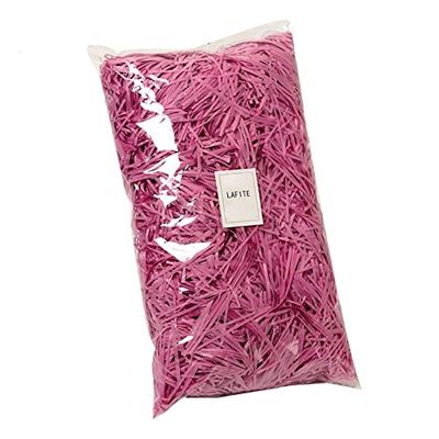 Shredded Crinkle Paper Raffia Filler DIY Wedding Party Gift Box Candy Material Packaging Filler 100g (Color : 15 Fuchsia, Size : 100g)