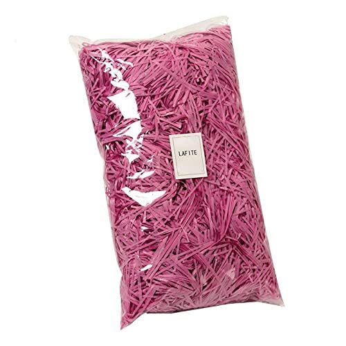 Shredded Crinkle Paper Raffia Filler DIY Wedding Party Gift Box Candy Material Packaging Filler 100g (Color : 15 Fuchsia, Size : 100g)