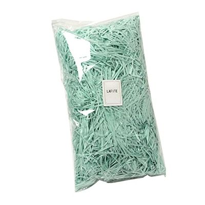 Shredded Crinkle Paper Raffia Filler DIY Wedding Party Gift Box Candy Material Packaging Filler 100g (Color : 6 Tifany, Size : 100g)