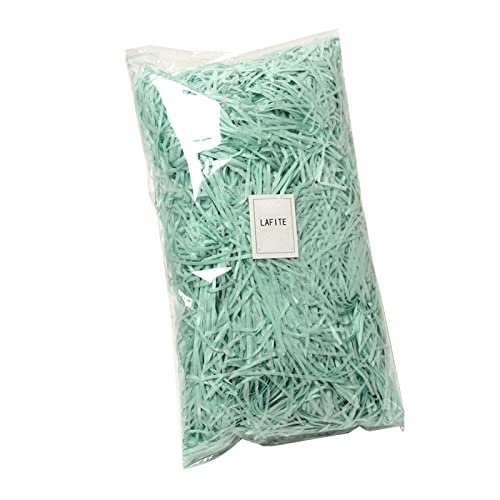 Shredded Crinkle Paper Raffia Filler DIY Wedding Party Gift Box Candy Material Packaging Filler 100g (Color : 6 Tifany, Size : 100g)