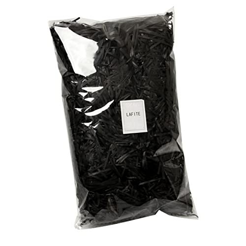Shredded Crinkle Paper Raffia Filler DIY Wedding Party Gift Box Candy Material Packaging Filler 100g (Color : 20 Black RaffiaPaper, Size : 100g)