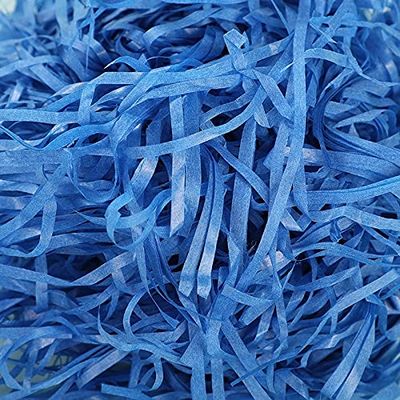 Shredded Crinkle Paper Raffia Filler DIY Wedding Party Gift Box Candy Material Packaging Filler 100g (Color : 41 Navy Blue, Size : 100g)