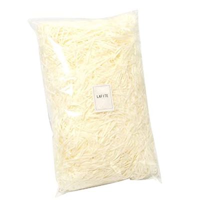 Shredded Crinkle Paper Raffia Filler DIY Wedding Party Gift Box Candy Material Packaging Filler 100g (Color : 1 Creamy Yellow, Size : 100g)