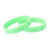 2 Pack Light Green Silicone Bracelets - Light Green Rubber Colored Wristbands for Celiac Disease, STD, & Human Papilloma Virus view 1