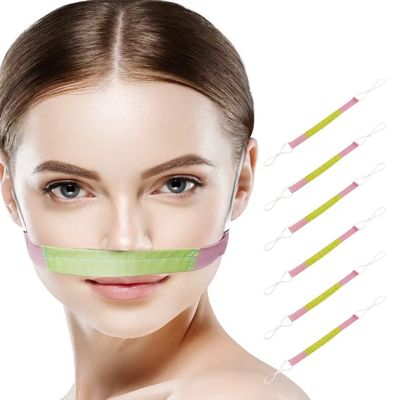 6pcs Nasal Bandage Nasal Waterproof Dressing Holder Nose Surgery Elastic Bandage Post Surgical Nasal Postoperative Supplies-Pink