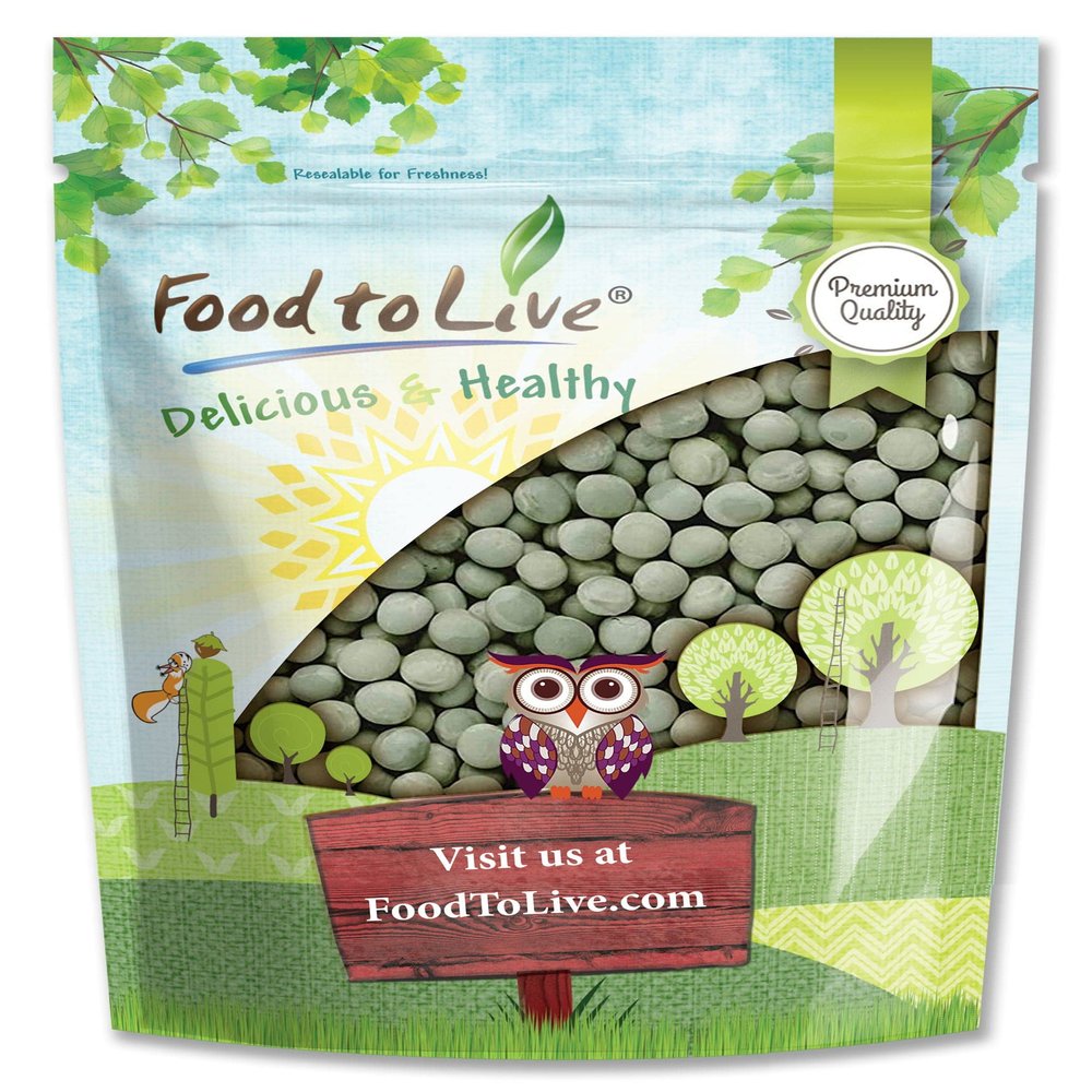 Food to Live - Whole Dried Green Peas, 2.5 Pounds - Green Vatana, Sproutable, Vegan, Kosher, Bulk. Pre-Soak Needed. Rich in Protein, Fiber, Potassium