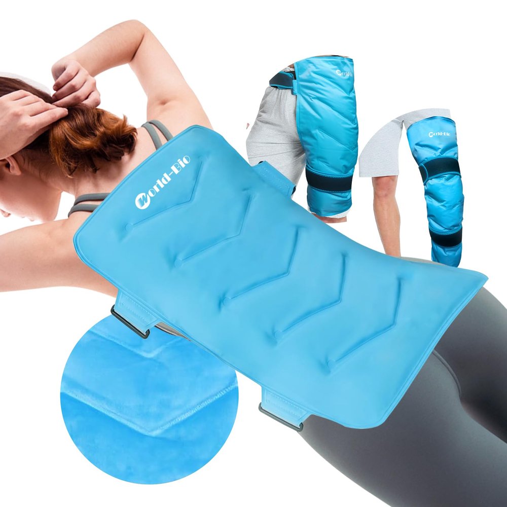 BLOBUSTE Full Back Ice Pack for Injuries Reusable Large Gel Ice Wrap for Back Pain Relief, Flexible Cold Therapy Compress for Swelling, Bruises, Sprains, Surgery, XXL, 21"x13"
