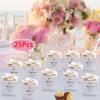 predolo 25-Piece Creative Flower Square Wedding Candy Box, Stylem, Floral, 9cm x 6.5cm, Wedding & Party Favor, Paper, Uncoated, Gift Wrap view 3