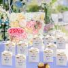 predolo 25-Piece Creative Flower Square Wedding Candy Box, Stylem, Floral, 9cm x 6.5cm, Wedding & Party Favor, Paper, Uncoated, Gift Wrap view 4