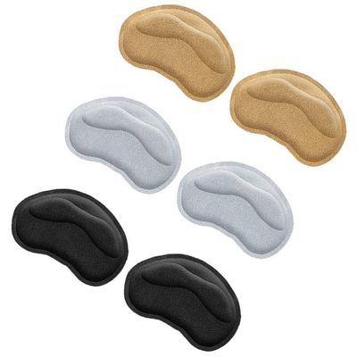 3pairs Heel Pads for High Heels Wear-Resistant Cushion Inserts for Comfortable Fit - Grips Soft and Design for Sports and Dress Shoes