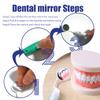 Ceonam 2 Pcs Dental Mirror with Light Tool LED Lighted Teeth Inspection Mirror Anti Fog Curve Angle Dentist Oral Care Tool (Dark Blue) view 4