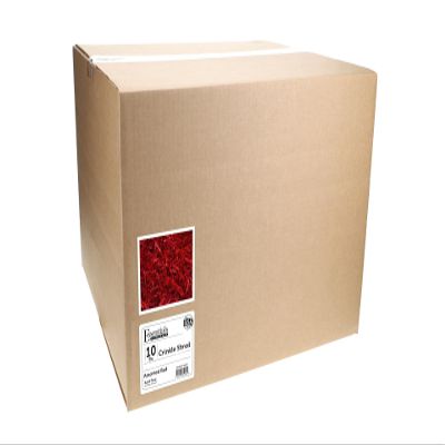 Essentials by Leisure Arts Crinkle Shred Box, Assorted Red, 10lbs Shredded Paper Filler, Crinkle Cut Paper Shred Filler, Box Filler, Shredded Paper for Gift Box, Paper Crinkle Filler, Box Filling