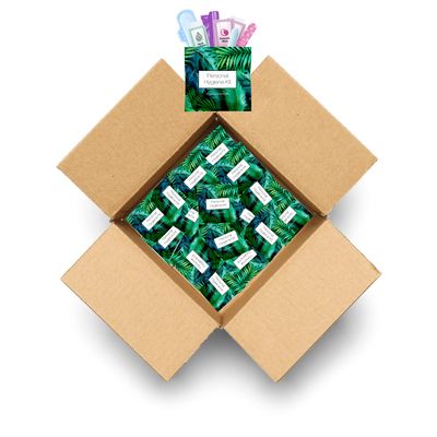 Green Fern Style Menstrual Kit All-in-One 50 Pack | Convenience on The Go | Period Kit Pack for Travelling, Tweens & Teenagers or just When Youre Out | Individually Wrapped Feminine Hygiene Product