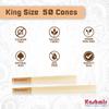Kashmir Pre Rolled Cones King Size 108mm  50 Pack Unbleached Natural Fiber Cones with W-Shaped Tips  Slow Burn Rolling Papers for Smooth, Even Smoke  Easy Fill, Premium Pre Rolls view 4