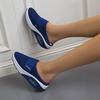 SAFECAMS Women Air Cushion Walking Shoes,Orthopedic Diabetic Mules Sandals,Breathable Arch Support Knit Casual Slip-On Penny Loafers (Blue,9) view 2