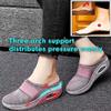 SAFECAMS Women Air Cushion Walking Shoes,Orthopedic Diabetic Mules Sandals,Breathable Arch Support Knit Casual Slip-On Penny Loafers (Blue,9) view 4