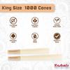 Kashmir Pre Rolled Cones King Size  1000 Pack Unbleached Rolling Papers with W-Shaped Tips  Natural Fiber Cones  Slow Burn, Easy Fill, Even Smoke  108mm Pre Rolls view 2