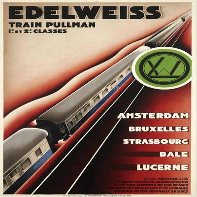 Edelweiss Train Pullman Poster Reproduction 50 x 70 cm on Luxury Paper 300 g High Quality All Sizes Available Contact Us