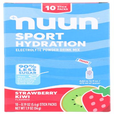 Nuun, Sport Powder Strawberry Kiwi, 0.19 Ounce, 10 Pack