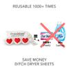 Friendsheep Wool Dryer Balls, Organic Reusable Fabric Softener Alternative for Laundry, Handmade, Fair Trade, Hypoallergenic, Eco-Friendly, Plastic-Free (3 Pack XL  Red Heart ) view 3