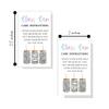 Libby Glass Can Care Instruction Cards | 50 pk | for Frosted Glass for Sublimation with Bamboo Lids 16 oz. SVG Wrap Care Instructions Packaging Client Cards Leopard view 2