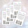Libby Glass Can Care Instruction Cards | 50 pk | for Frosted Glass for Sublimation with Bamboo Lids 16 oz. SVG Wrap Care Instructions Packaging Client Cards Leopard view 4