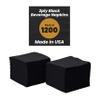 Perfectware 2ply Black Beverage Napkins. 1200 Count 2Ply Cocktail Black Napkins. 10 x 10 Black Beverage Napkin. Pack is 4 Packs of 300 Count. Total 1200 Napkins view 1