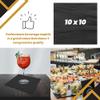 Perfectware 2ply Black Beverage Napkins. 1200 Count 2Ply Cocktail Black Napkins. 10 x 10 Black Beverage Napkin. Pack is 4 Packs of 300 Count. Total 1200 Napkins view 3