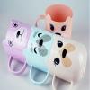 BENGUD Cute Cartoon toothbrushing Cup Home Plastic mouthwash Cup with Handle Couple Toothbrush Cup Washing Cup Anti-Drop Tooth Cup Blue view 4