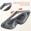 Sleep Mask for Men Women,Upgraded 3D Deep Contoured Eye Covers for Sleeping with Adjustable Strap,Block Out Light, Soft Comfort Eye Shade Cover for Travel Yoga Nap (1pcs, Grey) view 3