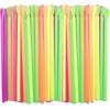 1200 Pieces Disposable Spoon Straws Plastic Colorful Long Milkshake Straws view 1